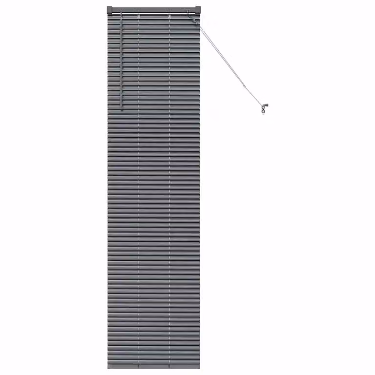 Persiana veneciana de aluminio vidaXL en color gris, An/Al: 175 x 45 cm, 25 mm