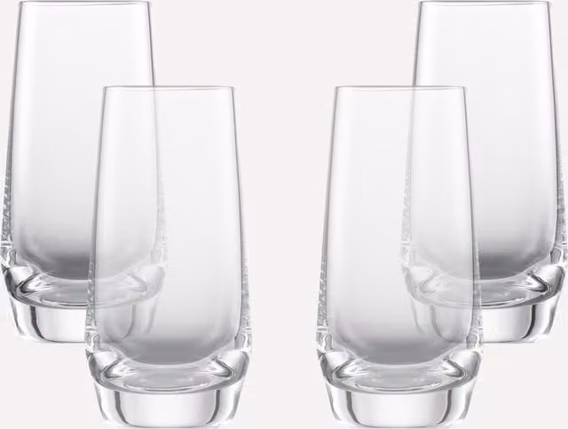 Juego de 4 vasos de chupito de cristal Pure Zwiesel Glas, transparentes y sin plomo