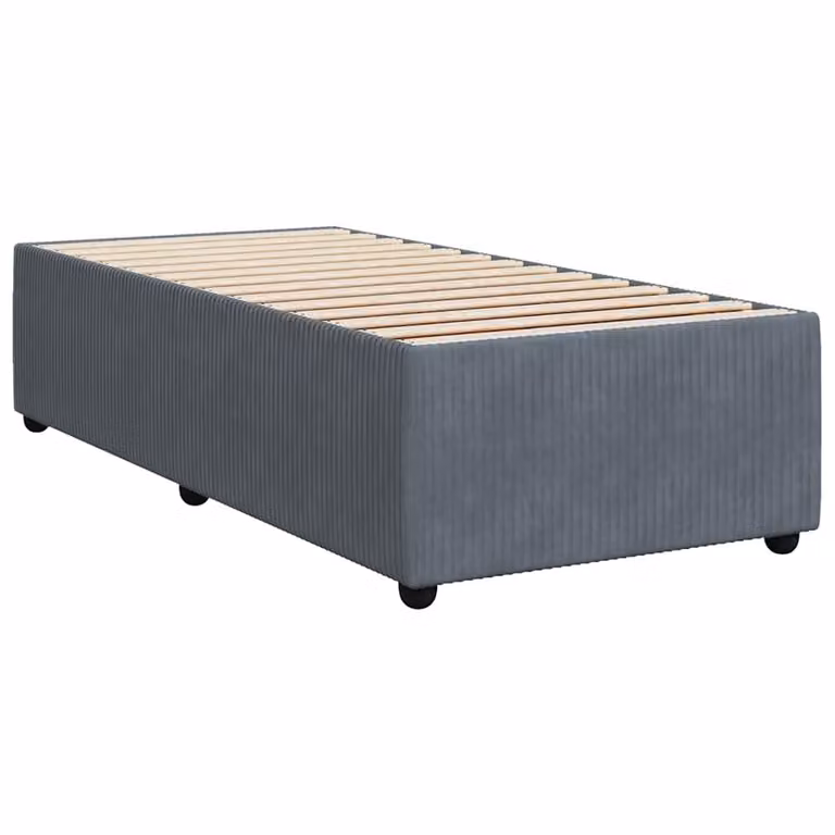 Estructura de cama tapizada vidaXL en terciopelo gris de 100 x 200 cm