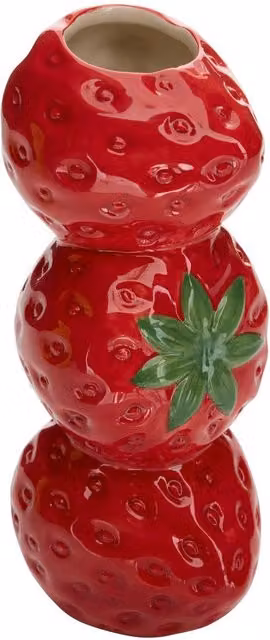 Jarrón de cerámica Fruity Watermelon de Atmosphera en colores verde y rojo, An/P/Al: 10,5 x 8,5 x 19,8 cm