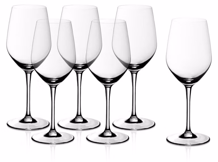 Juego de 6 copas para vino tinto WMF Easy Plus de cristal transparente de 450 ml