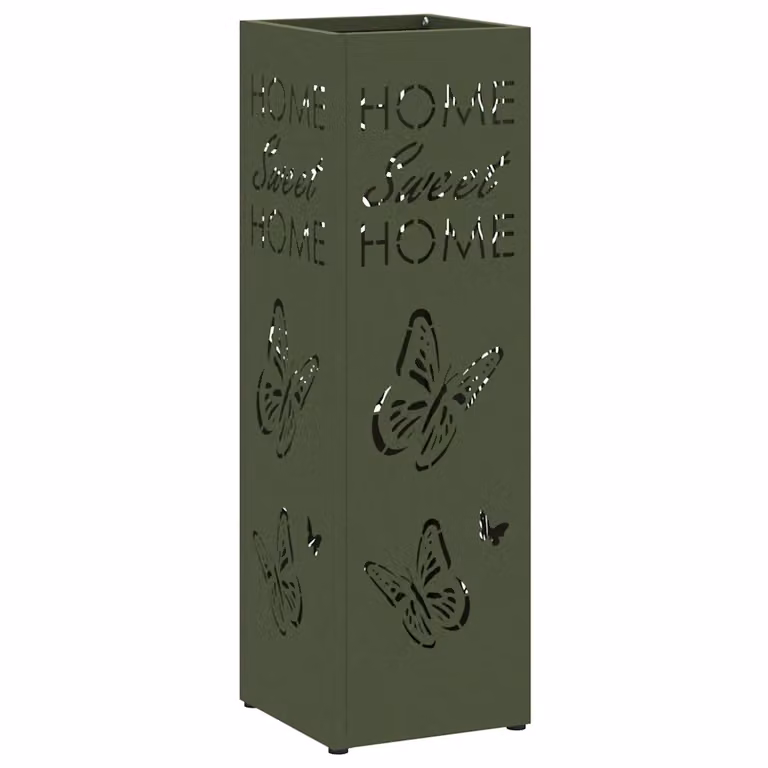 Soporte para paraguas de lluvia vidaXL en metal color verde An/P/Al: 15,5 x 15,5 x 49 cm