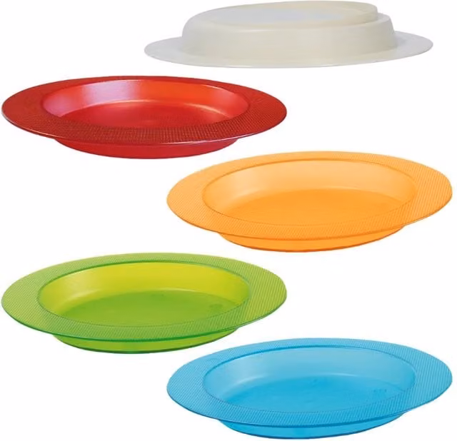 Plato llano ergonómico Identités para personas mayores en color blanco marfil