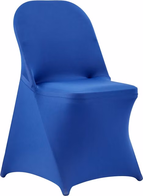 Juego de 50 fundas para sillas de comedor Mophorn en azul, fabricadas en poliéster y elastano, ajustables para sillas de hasta An: 45 cm, P: 46 cm, Al: 77 cm