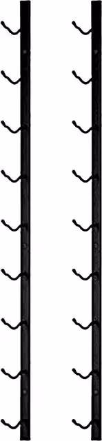 Botellero de pared Rebecca Mobili para 9 botellas en metal negro mate