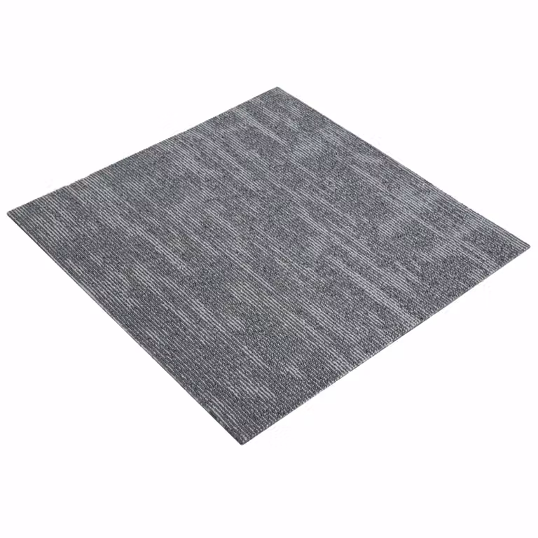 Set de 4 azulejos de alfombra modernos vidaXL en gris hormigón, fabricados en polipropileno, An/P: 50 x 50 cm