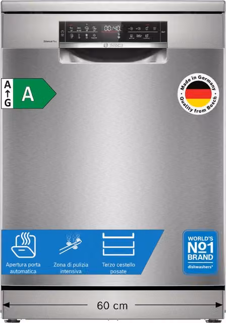 Lavavajillas Bosch SMS8ECI02E de acero inoxidable color gris con capacidad para 14 cubiertos y control por aplicación