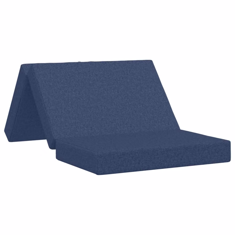Sofá cama plegable vidaXL azul de tela y espuma An/P/Al: 80 x 67 x 45 cm