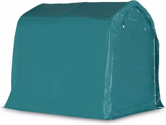 Carpa de garaje de almacenamiento SYFAX en PVC y acero galvanizado color verde, An/P/Al: 2,4 x 2,4 x 2,4 m