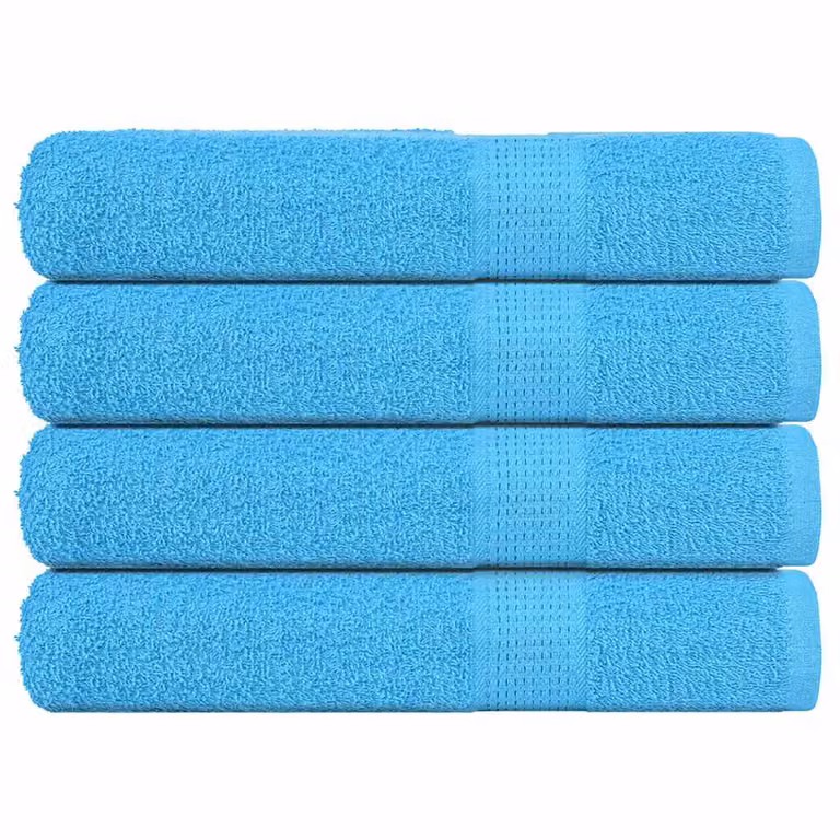 Pack de 4 toallas de sauna FROGN de vidaXL en color turquesa, 80 x 200 cm, 360 g/m²