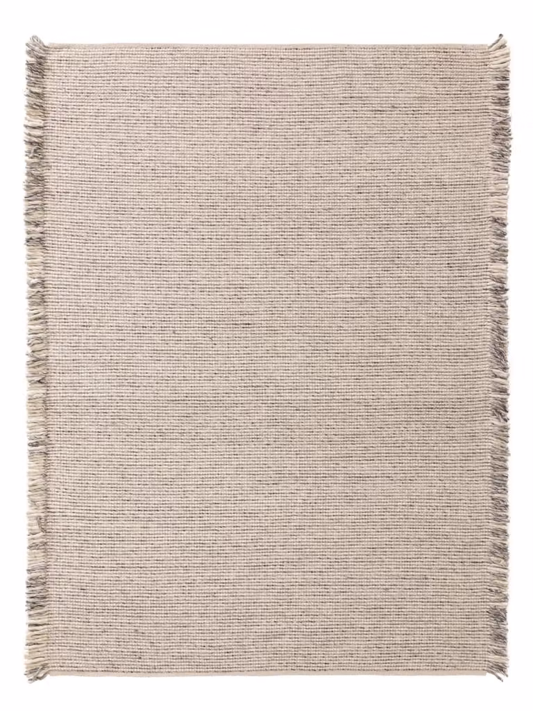 Alfombra rectangular Benuta de lana y viscosa en colores beige y gris, An/P: 120 x 170 cm