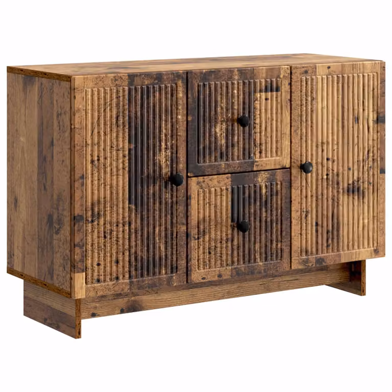 Aparador con cajón vidaXL en madera envejecida color marrón An/P/Al: 89 x 34,5 x 60 cm