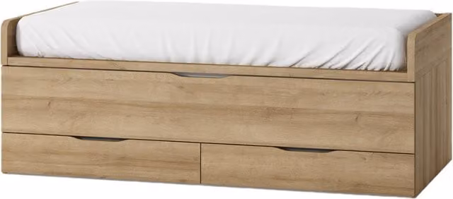 Cama nido Mio de El Corte Inglés con 2 cajones y diseño moderno en color marrón