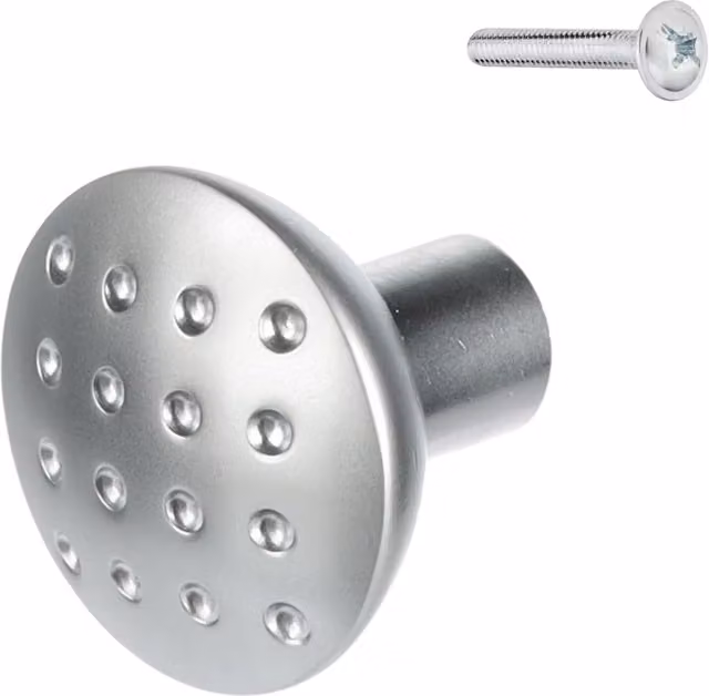 Tirador de pomo RiexTouch en zinc color plata con acabado mate para tus muebles