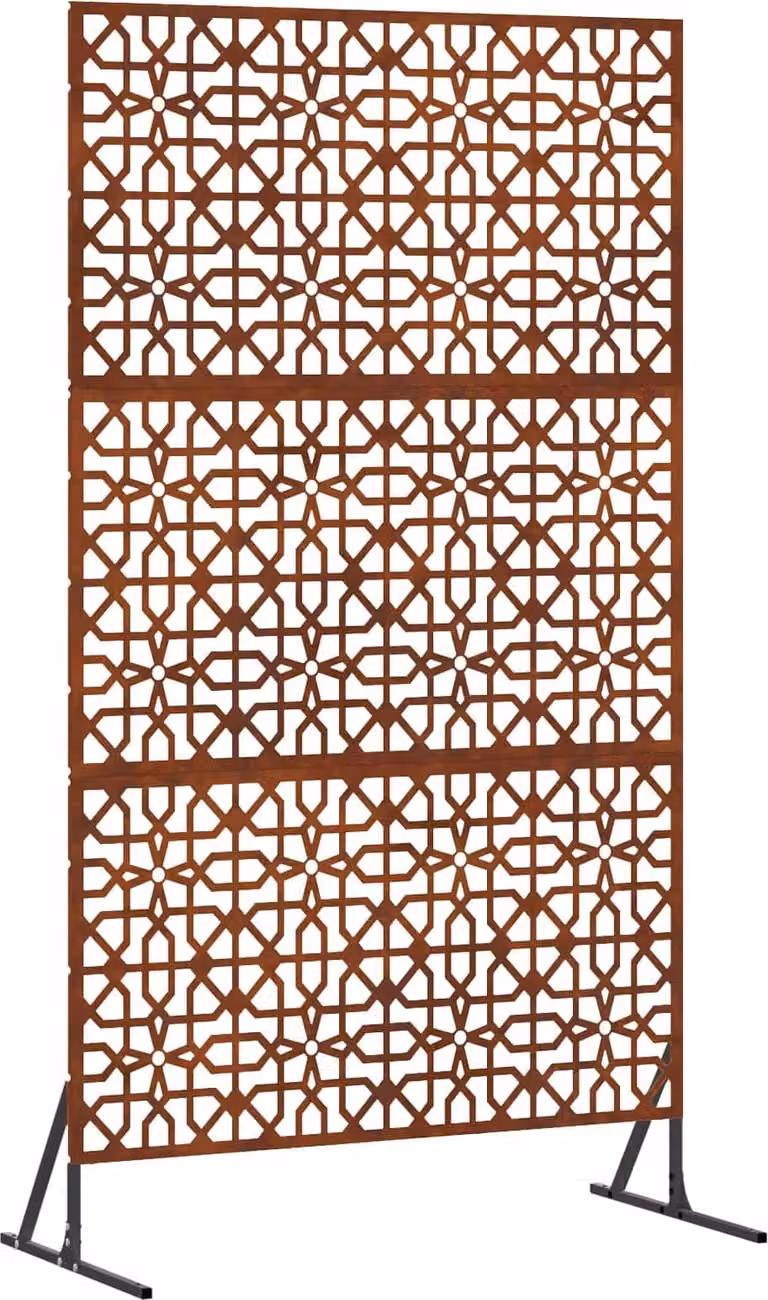 Pantalla de privacidad Syfax de acero en color marrón, An/P/Al: 100 x 50 x 180 cm