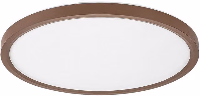 Plafón LED de techo Rabalux para exterior, redondo, marrón, 24W, 2030 lm, CCT regulable, IP44, Diámetro: 40 cm