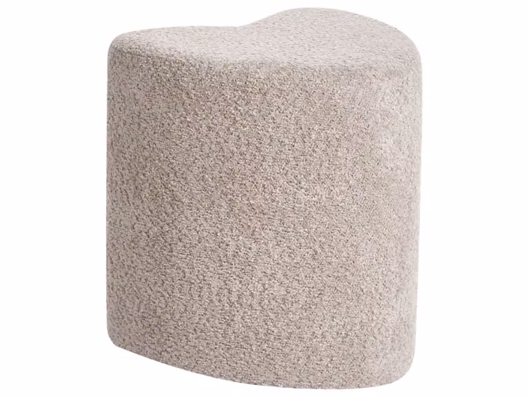 Puf de chenilla Beliani en color marrón claro y beige para salón o dormitorio