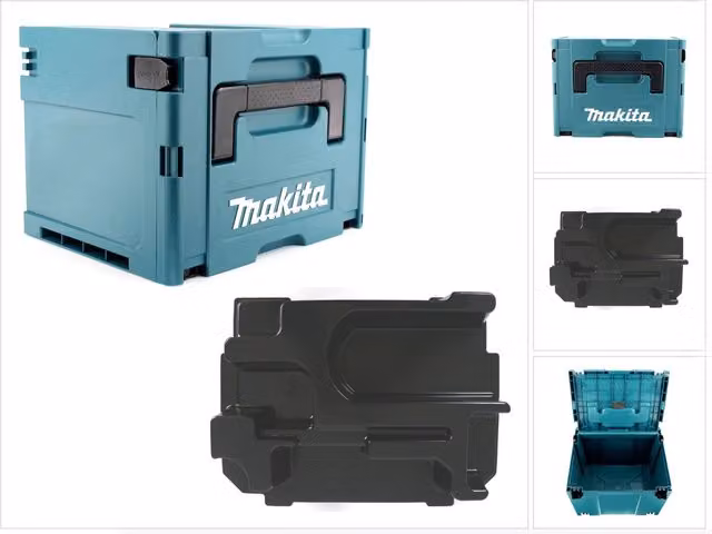 Pieza de embutición profunda para Makita Makpac 4 compatible con DHR y BHR 243 en color azul