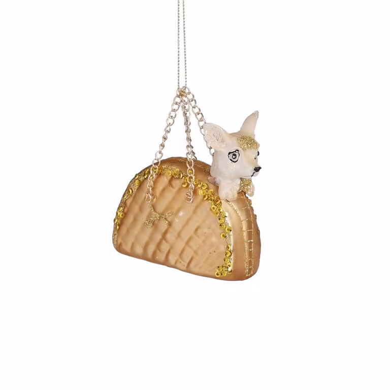 Bola de Navidad de Vidrio con Forma de Animal de House of Seasons, Color Oro, An/P/Al: 3.5 x 8 x 8.5 cm