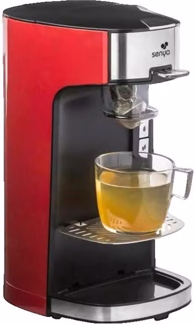 Tetera con infusor Senya en color rojo con depósito extraíble y porciones programables