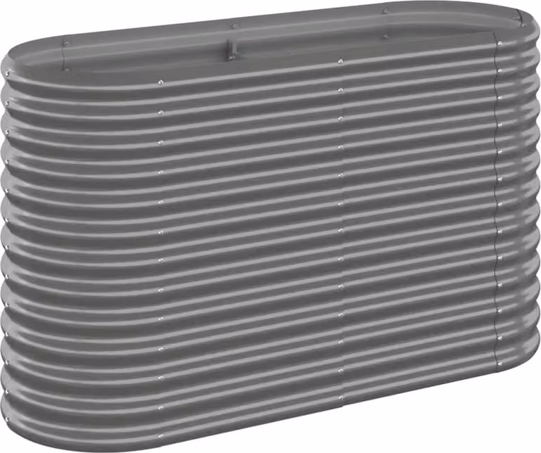 Jardinera arriate Syfax de acero galvanizado color gris An/P/Al: 114 x 40 x 68 cm