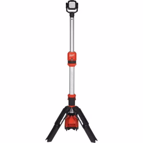 Trípode de iluminación LED Milwaukee M12 TRUEVIEW para profesionales en color rojo y multicolor