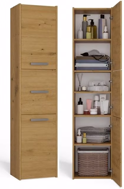 Armario de baño Topeshop S43 Artisan en color roble, An/P/Al: 40 x 30 x 170 cm