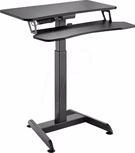 Escritorio eléctrico para ordenador LogiLink EO0014, color negro o gris antracita, An/P/Al: 80 x 62,7 x 122 cm