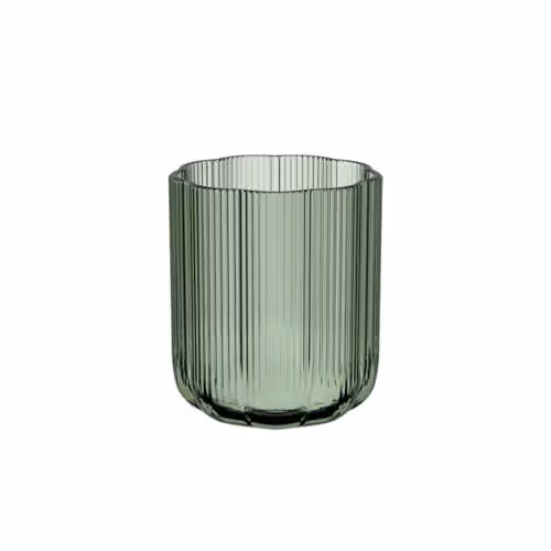 Jarrón floral Villeroy & Boch de cristal y cerámica, color verde, Altura: 15 cm