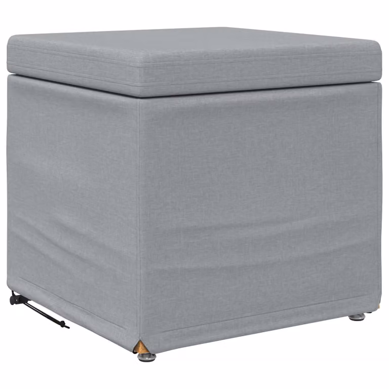 Taburete moderno vidaXL en gris claro con tela y madera An/P/Al: 41 x 41 x 40 cm