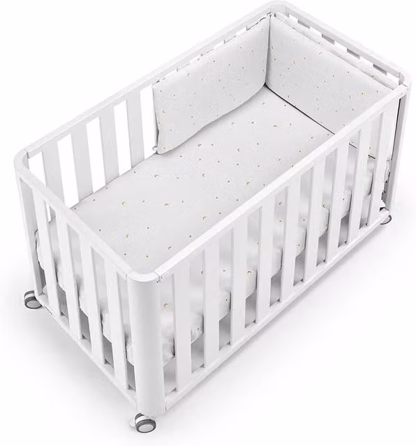 Pack de cuna de colecho Cotinfant Doco Sleeping con colchón Air-foam y textil Sena en color blanco, An/P/Al: 120 x 60 x 81 cm