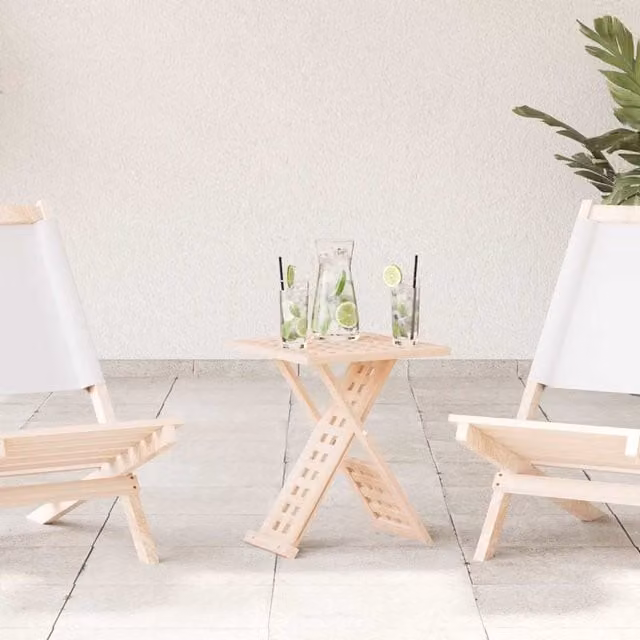 Mesa de café Maison Exclusive de madera de nogal sólida en color marrón, diseño minimalista y redondeado, An/P/Al: 33 x 33 x 40,5 cm