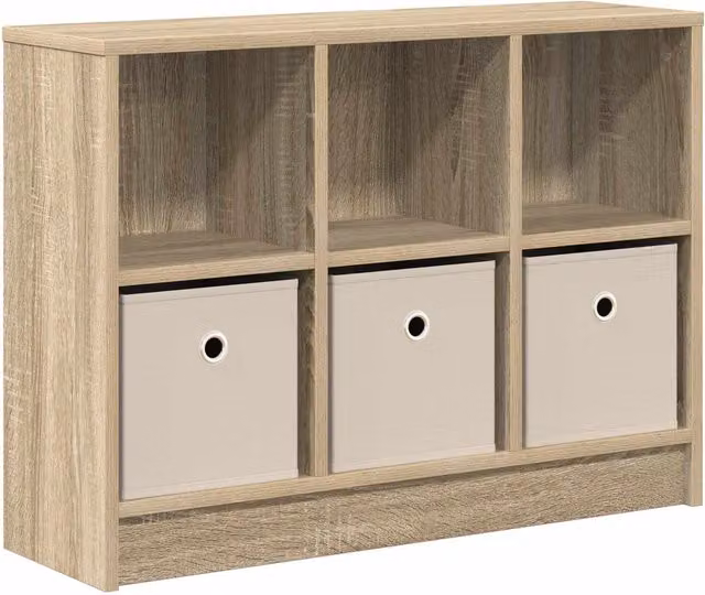 Aparador moderno de roble sonoma vidaXL An/P/Al: 73,5 x 22,5 x 53,5 cm