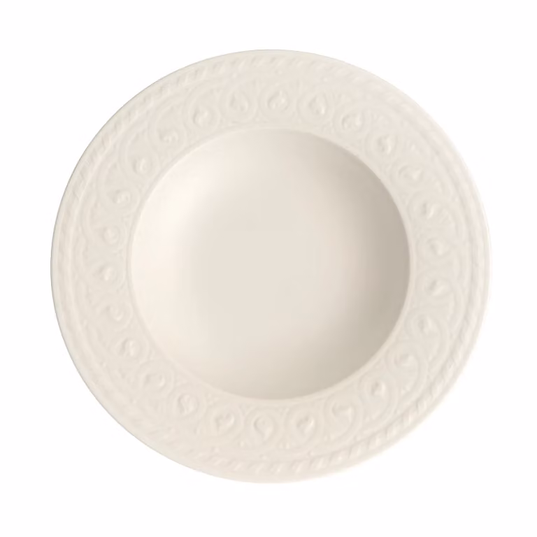 Plato hondo Cellini de Villeroy & Boch en porcelana blanca, 24 cm
