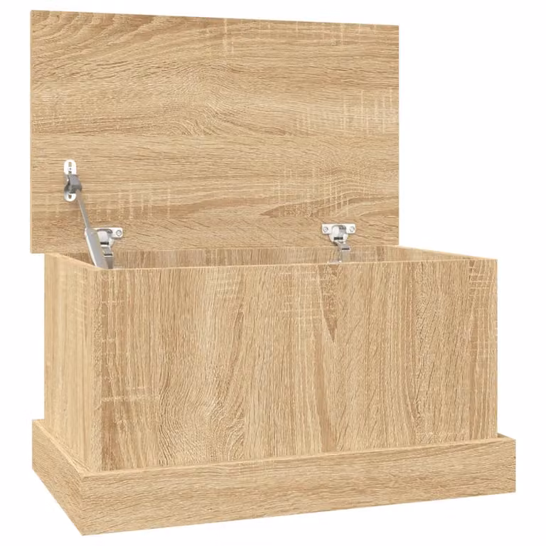 Caja de almacenaje moderna vidaXL en madera de MDF color roble sonoma con tapa removible An/P/Al: 50 x 30 x 28 cm