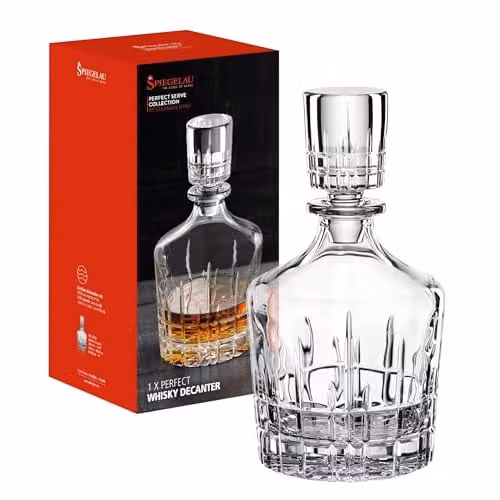 Decantador de whisky Spiegelau Perfect Serve de cristal transparente con tapón de 0,75 l