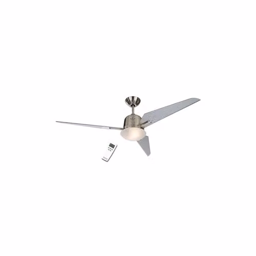 Ventilador de techo con luz y mando a distancia CasaFan ECO AVIATOS en color plata y blanco