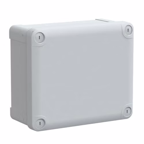 Caja de derivación Schneider Electric NSYTBS19168 de plástico ABS con tapa opaca, protección IP 66 e IK 07, Dimensiones: Al 19,3 x An 16,4 x P 8,7 cm