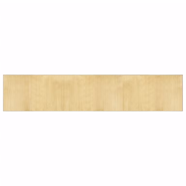 Alfombra rectangular de bambú vidaXL color beige, An/P: 60 x 300 cm