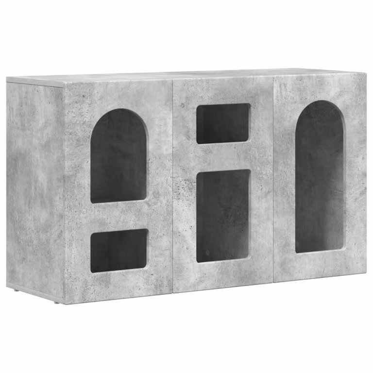 Aparador moderno vidaXL ELST en gris concreto An/P/Al: 100 x 35 x 59 cm