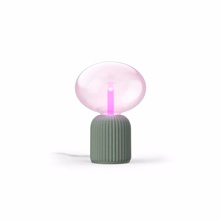 Pack de Lámpara de Sobremesa Philips Hue con Bombilla Lightguide Elipse y Base Impresa en 3D, Color Verde