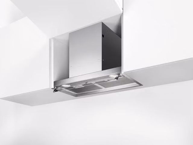 Campana extractora integrada Electrolux LFP516X en acero inoxidable con 3 velocidades y filtro de carbón activado, An: 59,8 cm, Al: 39,6 cm, P: 66,0 cm