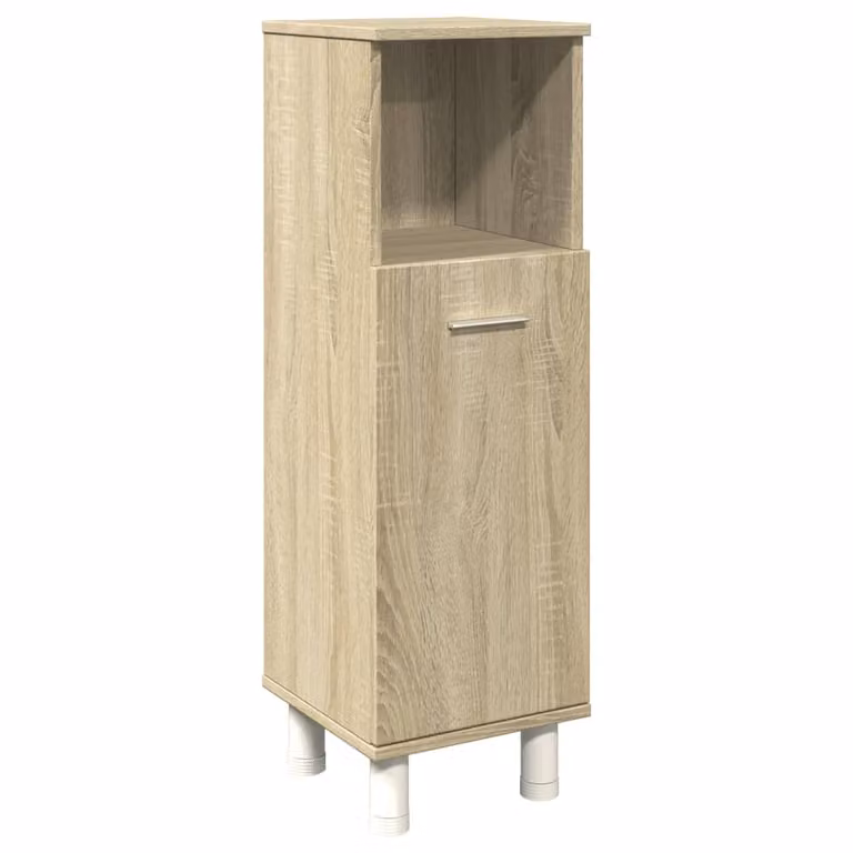 Armario de baño Syfax en madera de roble Sonoma color marrón y beige, diseño moderno con puertas batientes y montaje en pared, An/P/Al: 30,5 x 30 x 95 cm