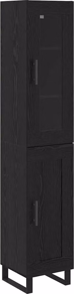 Alacena Syfax de Roble y Madera con Estantes Internos, An/P/Al: 34,5 x 34,5 x 180 cm