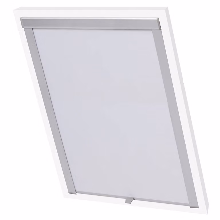 Persiana enrollable opaca y térmica de poliéster blanca vidaXL
