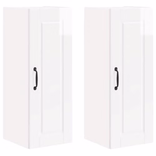 Armario de pared moderno para cocina Helloshop26 en color blanco brillante An/P/Al: 30 x 31 x 80 cm