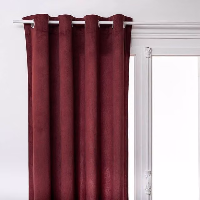 Cortina de terciopelo Lilou de Atmosphera en color rojo, An: 140 cm, Al: 260 cm