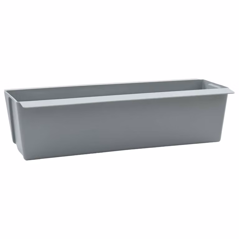 Set de 24 jardineras de plástico vidaXL para plantas de interior y jardín, color gris claro