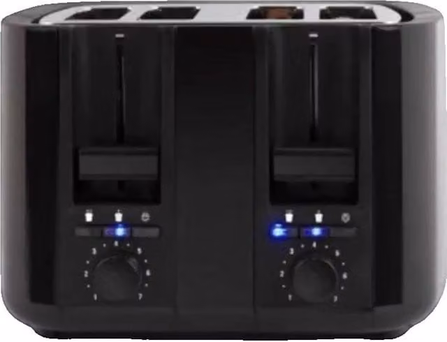 Tostadora de cuatro ranuras Livoo dod167n negra de 1500W