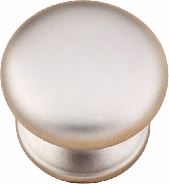 Pomo Nesu de zamak con acabado acero inoxidable color plata de 30 mm